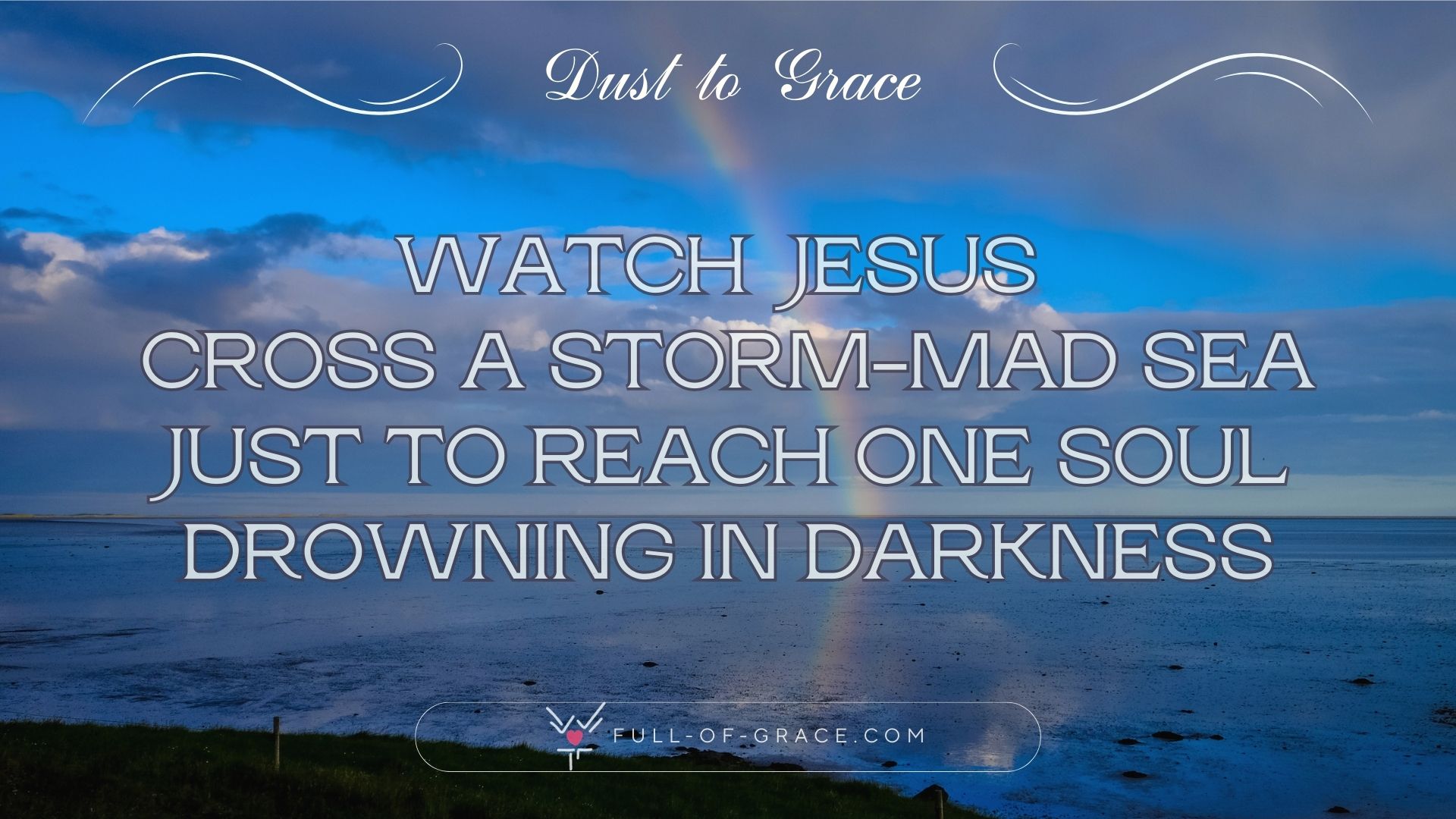 photo of rainbow overhorizon sea metting sky