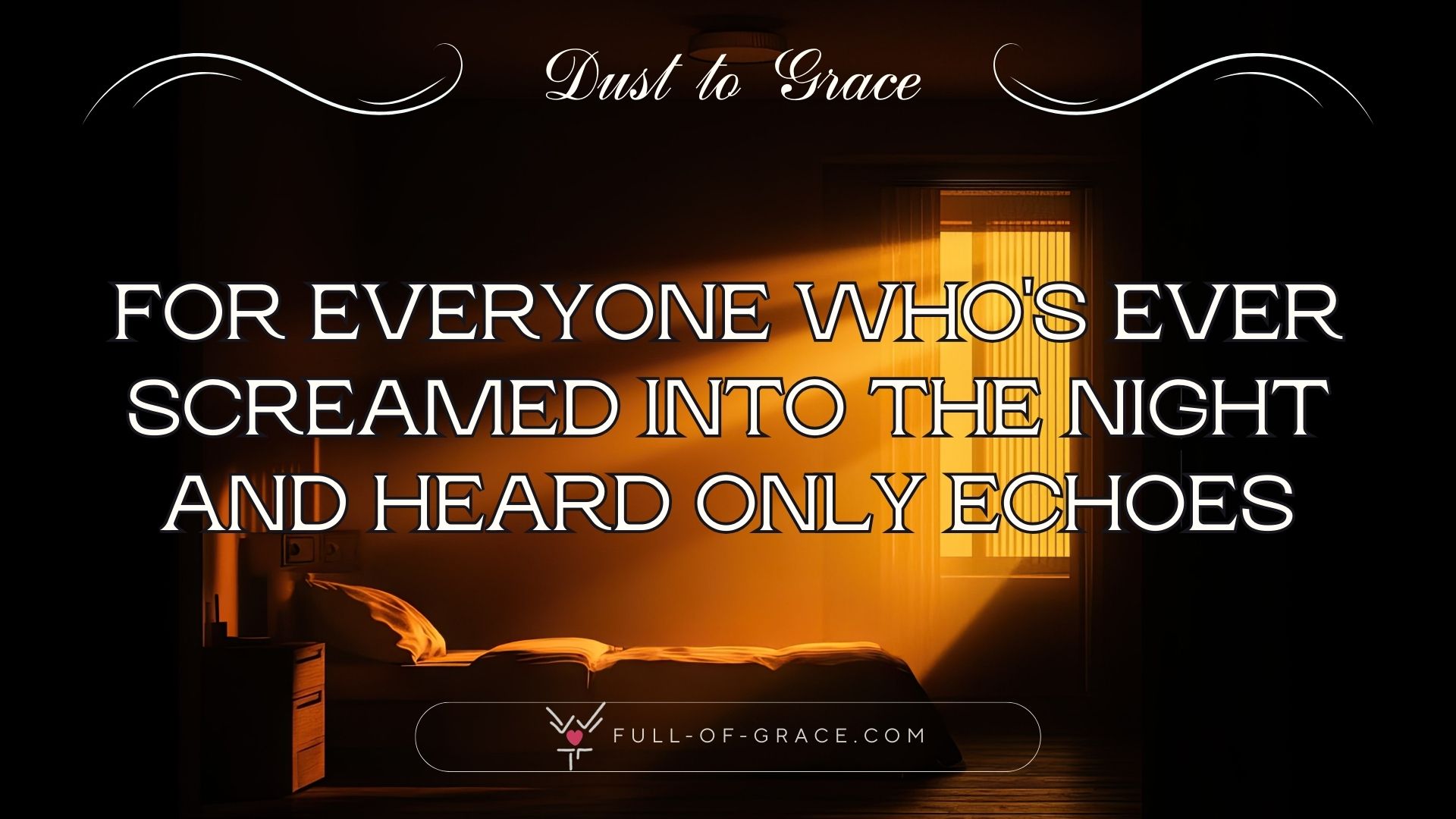 dark bedroom receiving a beam of rising sun