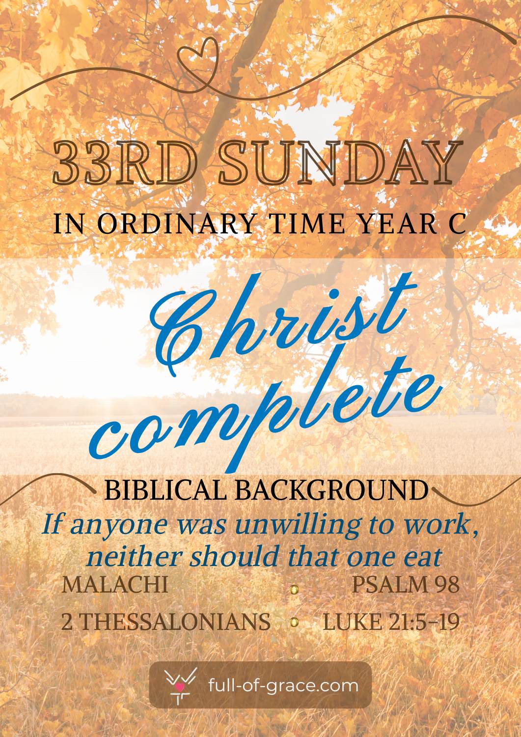 The Last Ordinary Sunday – Biblical Background