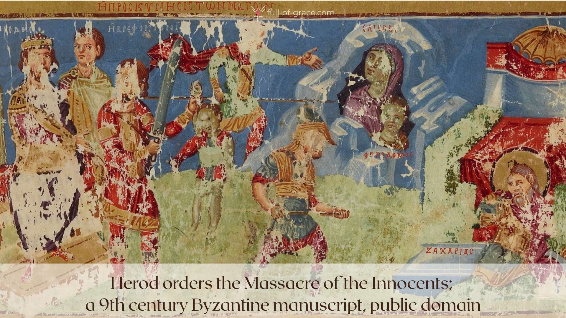Herod orders the Massacre of the Innocents;
a 9th century Byzantine manuscript